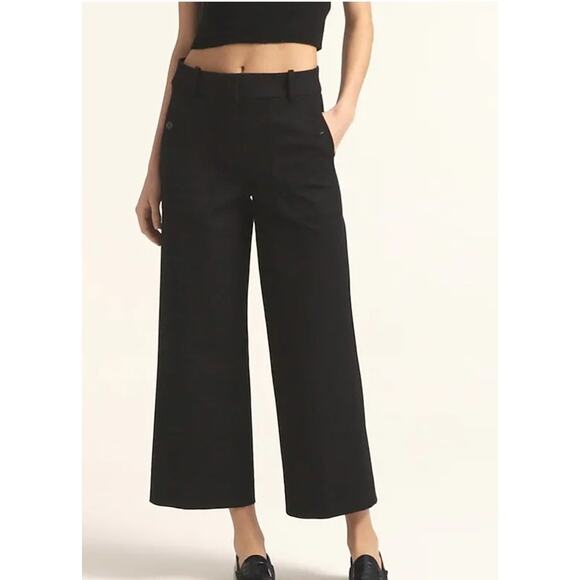 NWT J. Crew Sydney Wide-Leg Pant In Bi-Stretch Cotton Blend Black 2 - Picture 1 of 9